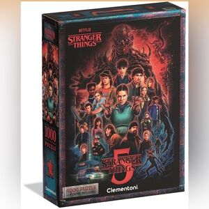 Stranger Things 5 Puzzle 1000 Piece Clementoni + Poster
